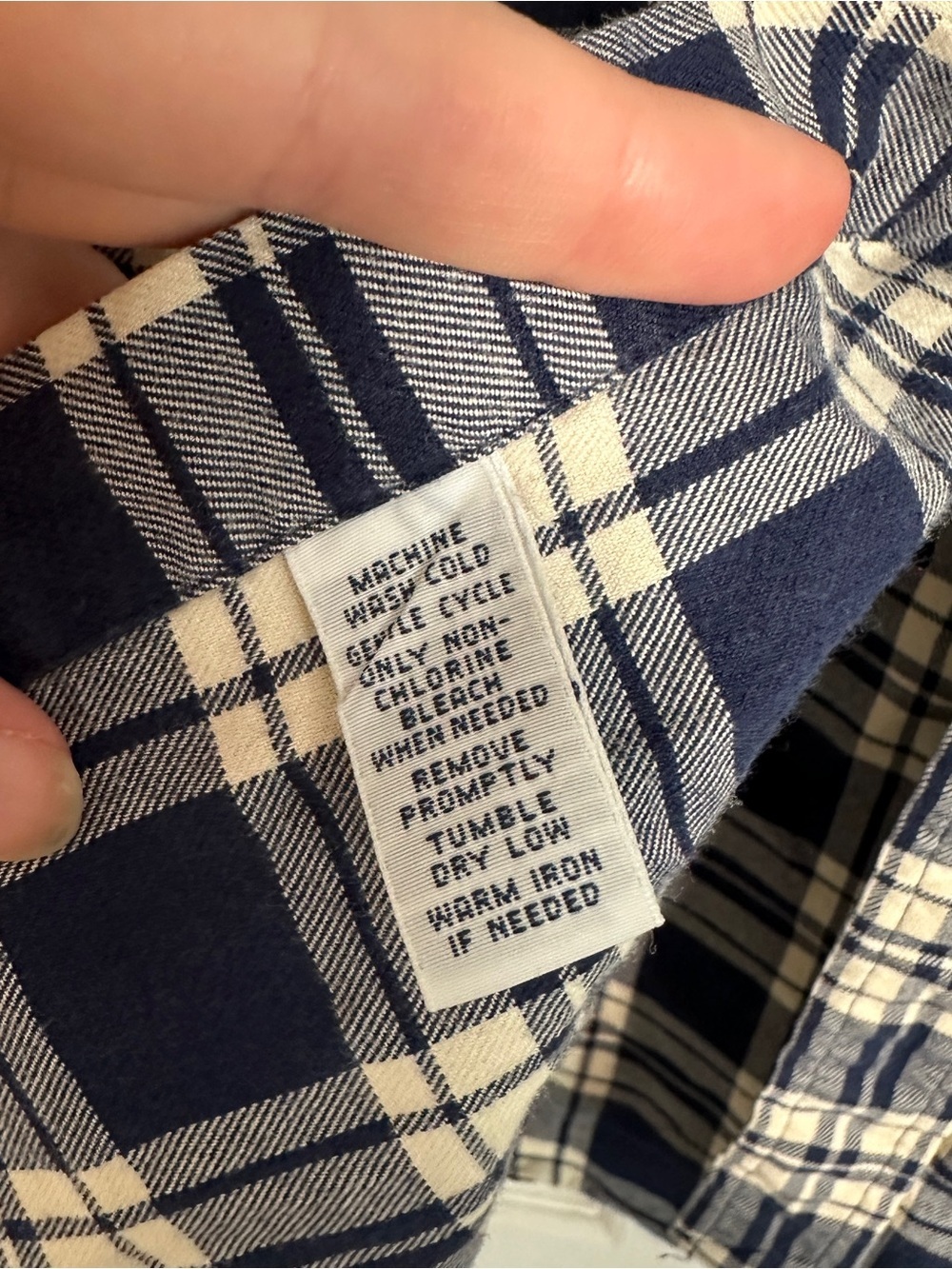 Ralph Lauren Navy and White Plaid Cotton Button-Down Shirt - Picture 4 of 4